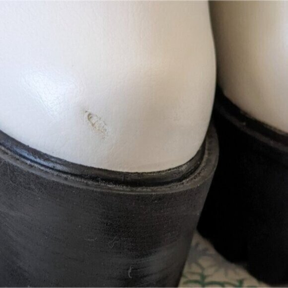 Lamoda Pure Freestyle Platform Ankle Boots 36 5 White Punk Goth Heels Lug Sole - Picture 9 of 10